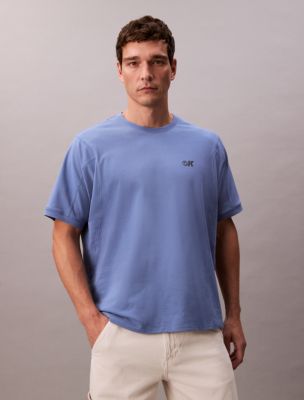 Cooling Pique Logo Graphic Relaxed T-Shirt, Dull Nile Blue