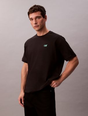Cooling Pique Logo Graphic Relaxed T-Shirt, Black