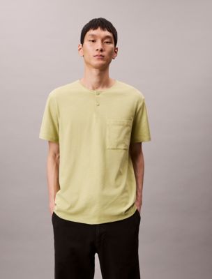 Cotton Relaxed Henley T-Shirt , Winter Pear