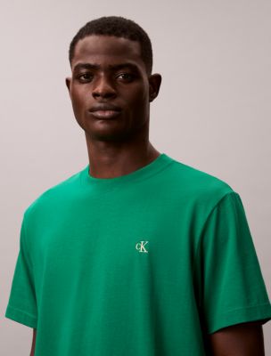 Embroidered Monogram Relaxed T-Shirt, Deco Green