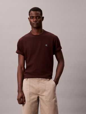 Embroidered Monogram Relaxed T-Shirt, Rich Brown