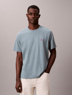 Embroidered Monogram Relaxed T-Shirt, Smoke Blue