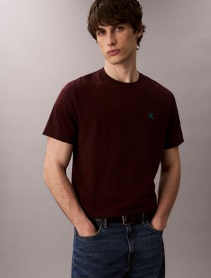 Embroidered Monogram Logo Relaxed T-Shirt, Moroccan Brown 