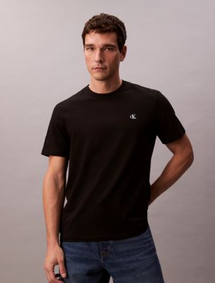 Embroidered Monogram Relaxed T-Shirt, Black