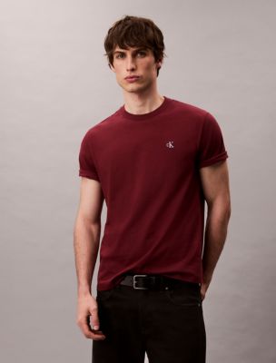 Embroidered Monogram Logo Relaxed T-Shirt, Renaissance Red