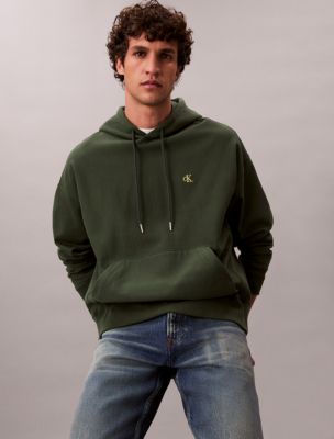 くーしー Premium Terry Relaxed Monogram Fleece Hoodie | Calvin Klein
