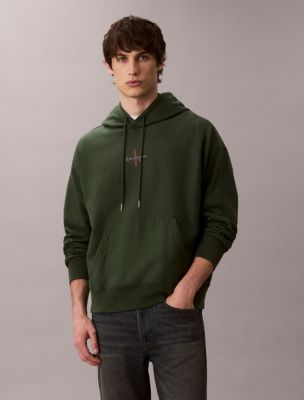 Monogram Logo Premium Fleece Hoodie, Sycamore