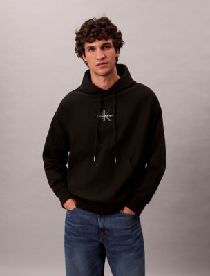 Monogram Logo Premium Fleece Hoodie, Black