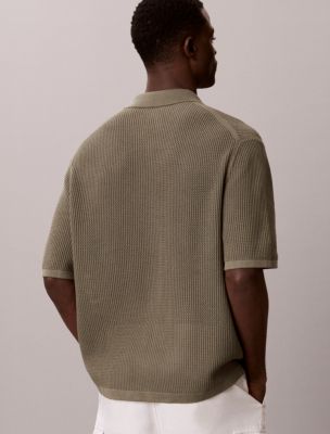 Мужские свитеры Calvin Klein Cotton Mesh Button-Down Sweater — фото 4