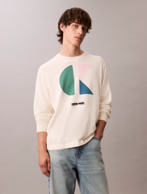 Мужские свитеры Calvin Klein Colorblock Logo Graphic Classic Sweater