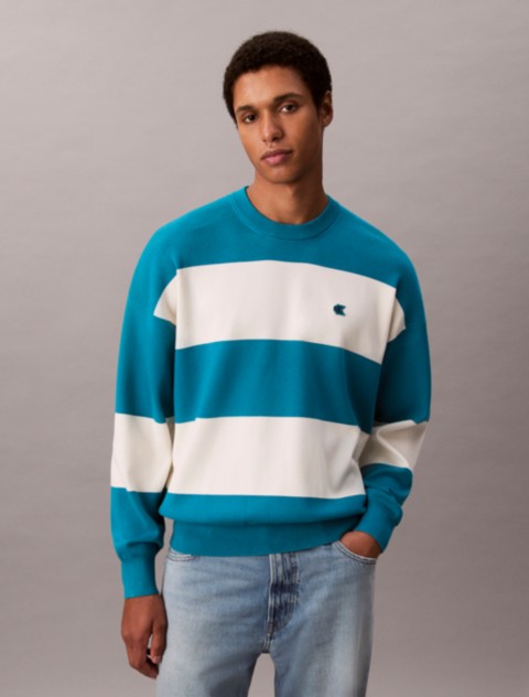 Мужские свитеры Calvin Klein Tech Knit Stripe Relaxed Sweater