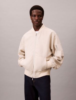 Linen Blend Bomber Jacket, Moonstruck