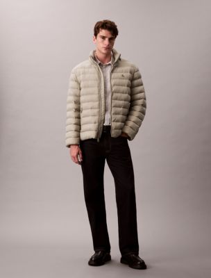 Nylon Hooded Puffer Jacket, Forest Fog