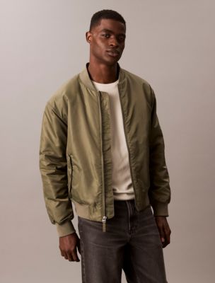 Nylon Bomber Jacket, Dusty Olive