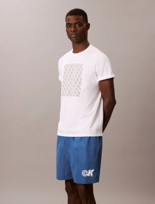 Monogram Graphic Pull-On Shorts, Royal Lagoon 
