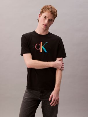 Pride Monogram Logo Relaxed T-Shirt , Black