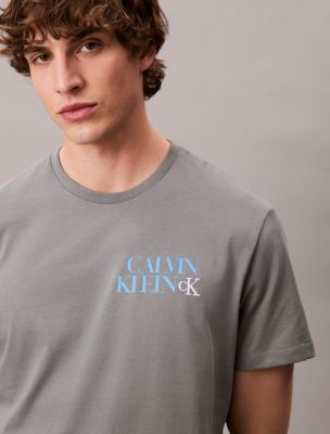 Stacked CK Logo Easy Tee, Sedona Sage