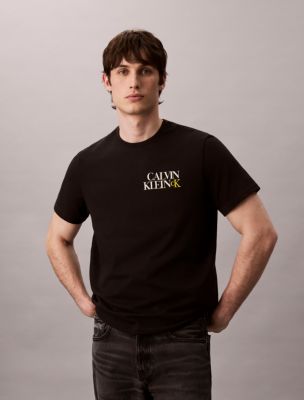 Stacked CK Logo Easy Tee, Black