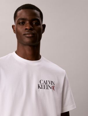 Мужские футболки Calvin Klein Stacked CK Logo Easy Tee — фото 2