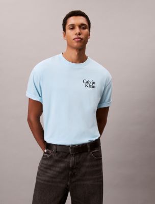 Resort Script Logo Graphic Relaxed T-Shirt, Winter Sky