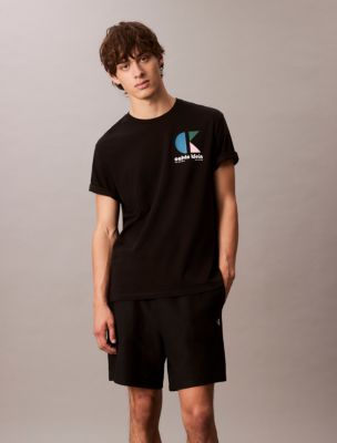 Logo Shape Graphic Relaxed T-Shirt , Black