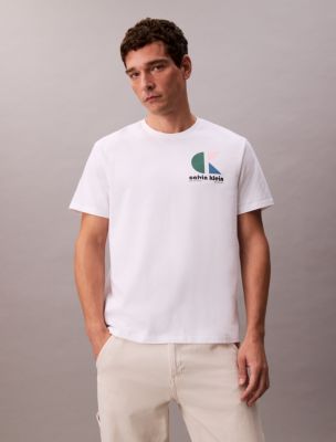 Logo Shape Graphic Relaxed T-Shirt , Brilliant White