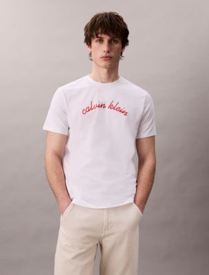 Script Logo Graphic Classic T-Shirt , Brilliant White