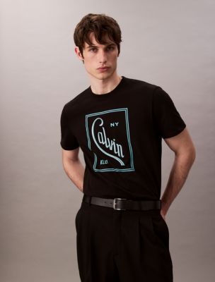 Script Logo Graphic Relaxed T-Shirt , Black