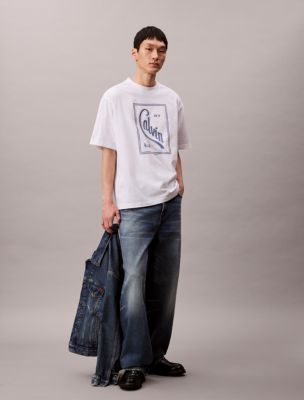 Script Logo Graphic Relaxed T-Shirt , Brilliant White