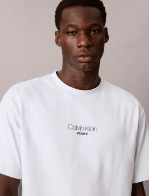 CKJ Logo Graphic Relaxed T-Shirt, Illusion Blue