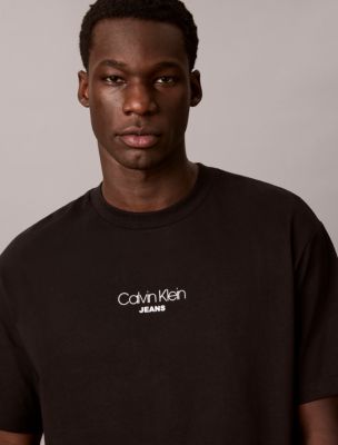 Мужская футболка Calvin Klein CKJ Logo Graphic Relaxed, цвет: Чёрный — фото 3