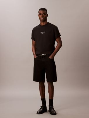 T-shirt décontracté à logo CKJ, noir