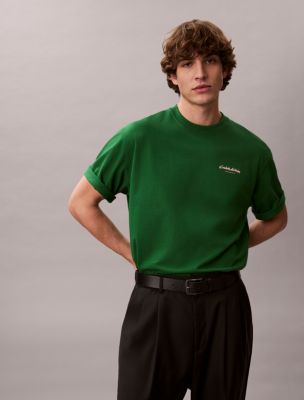Flocked Logo Graphic Relaxed T-Shirt, Formal Garden
