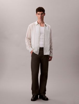 Мужские рубашки Calvin Klein Cotton Nylon Relaxed Shirt — фото 2