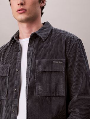 Мужские рубашки Calvin Klein Corduroy Relaxed Button-Down Shirt — фото 3