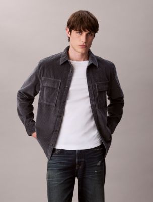 Мужские рубашки Calvin Klein Corduroy Relaxed Button-Down Shirt — фото 5