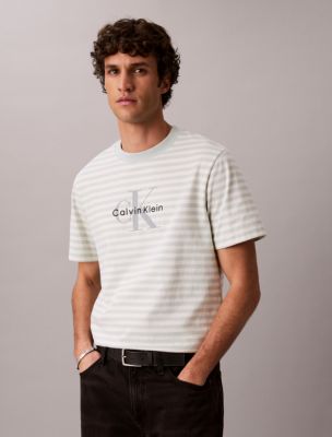 Monogram Stripe Relaxed T-Shirt, Pale Meadow