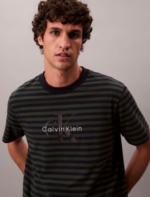 Monogram Logo Stripe Relaxed T-Shirt, Sycamore