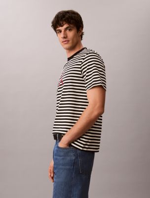 Мужские футболки Calvin Klein Monogram Stripe Relaxed T-Shirt — фото 4