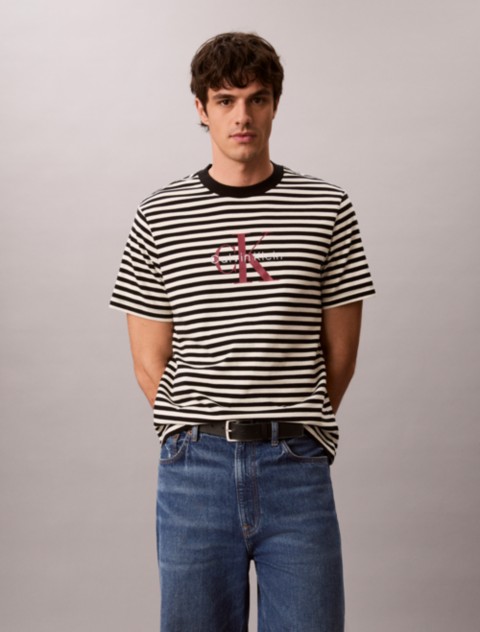 Мужские футболки Calvin Klein Monogram Stripe Relaxed T-Shirt