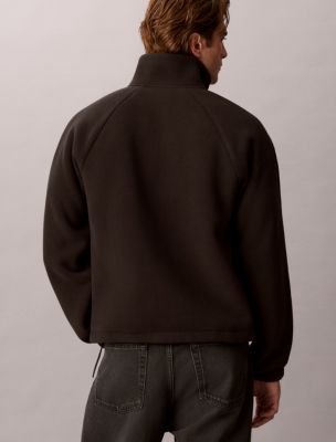 Мужской свитшот Calvin Klein Fleece Quarter Zip, цвет: Чёрный — фото 3