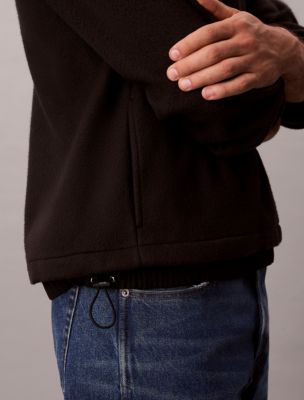 Мужской свитшот Calvin Klein Fleece Quarter Zip, цвет: Чёрный — фото 5