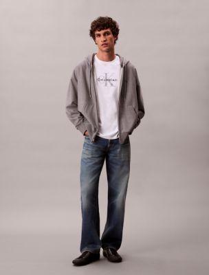 Premium Terry Relaxed Zip Hoodie, Med Grey Htr