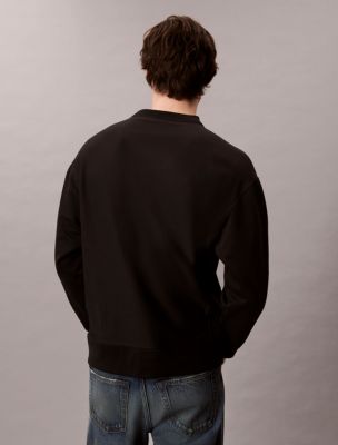 Мужские худи Calvin Klein Premium Terry Monogram Logo Relaxed Sweatshirt — фото 3