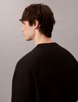 Мужские худи Calvin Klein Premium Terry Monogram Logo Relaxed Sweatshirt — фото 4