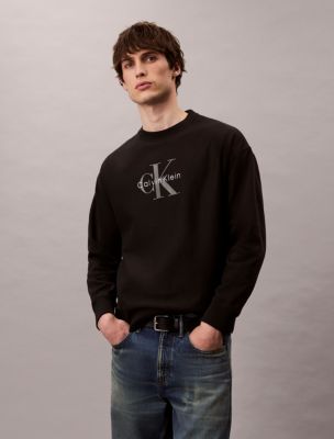 Мужские худи Calvin Klein Premium Terry Monogram Logo Relaxed Sweatshirt — фото 5