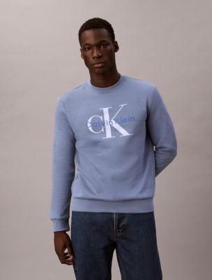 Monologo Fleece Crewneck Sweatshirt, Dusty Sailor Blue