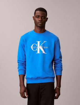 Monologo Fleece Crewneck Sweatshirt, Corrib River Blue