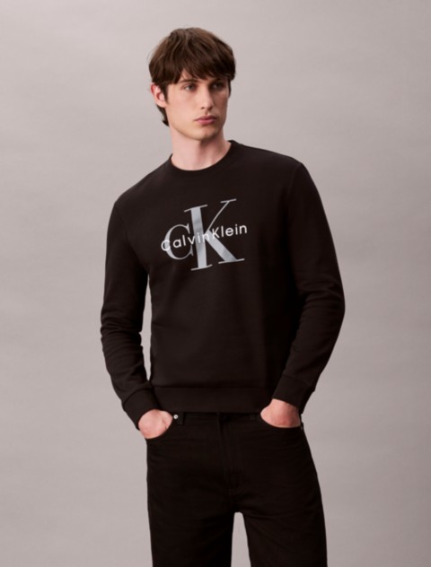 Мужские худи Calvin Klein Monologo Fleece Crewneck Sweatshirt