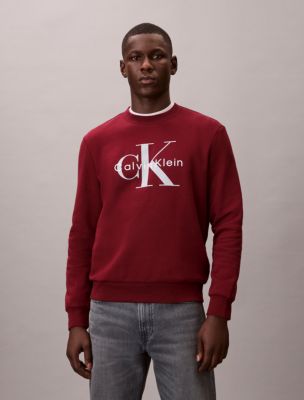 Monologo Fleece Crewneck Sweatshirt, Renaissance Red